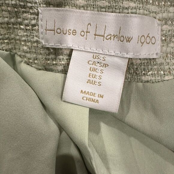 House of Harlow 1960 tweed blazer green - Picture 3 of 4